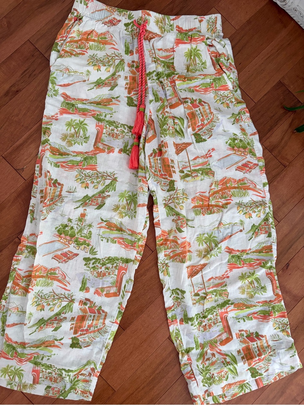 CYNTHIA ROWLEY linen pants - Picture 5 of 10